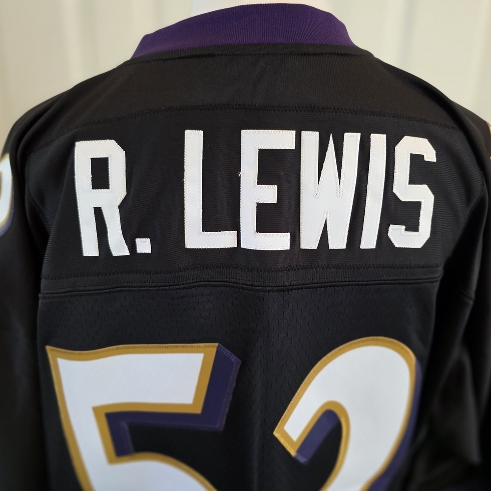 Mitchell & Ness Baltimore Ravens Ray Lewis #52 NFL Legacy Jersey 48 XL Throwback - Picture 6 of 12